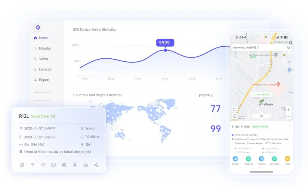 منصة WhatsGPS على الويب وتطبيق الموبايل